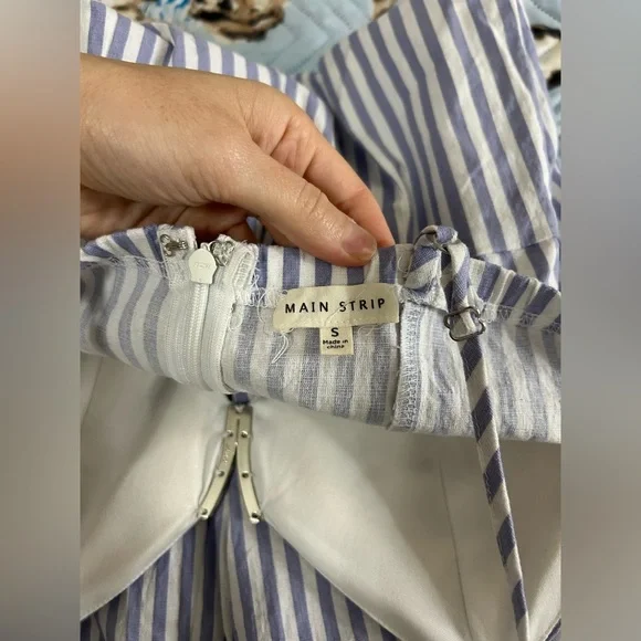 Main strip striped cropped jumpsuit - Picture 7 of 9